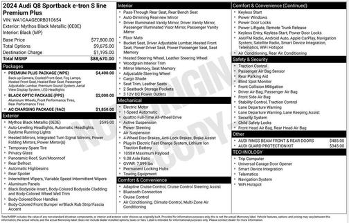 2024 Audi Q8 e-tron Premium Plus