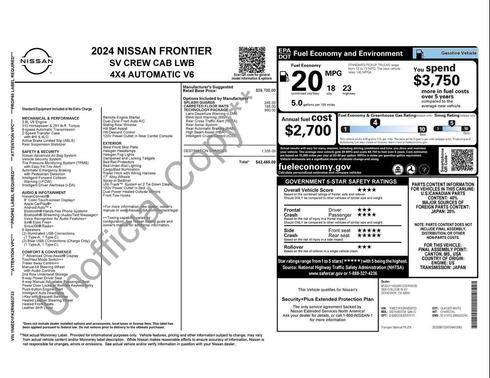 2024 Nissan Frontier SV