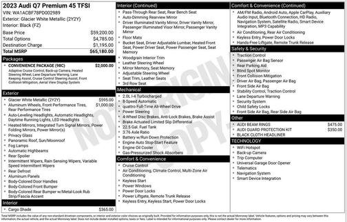 2023 Audi Q7 45 Premium