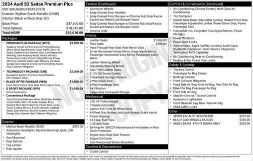 2024 Audi S3 Premium Plus TFSI quattro S tronic