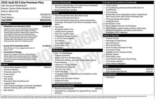 2022 Audi Q5 45 S line Premium Plus