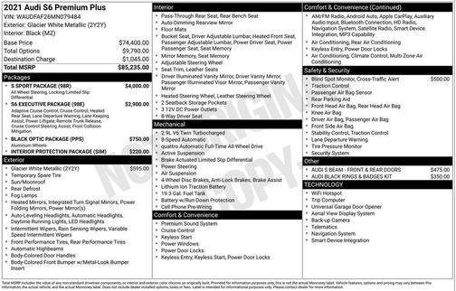 2021 Audi S6 2.9T Premium Plus