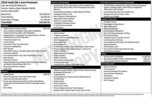 2024 Audi Q8 e-tron Premium