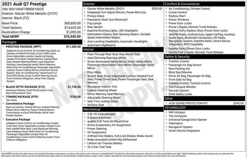 2021 Audi Q7 55 Prestige