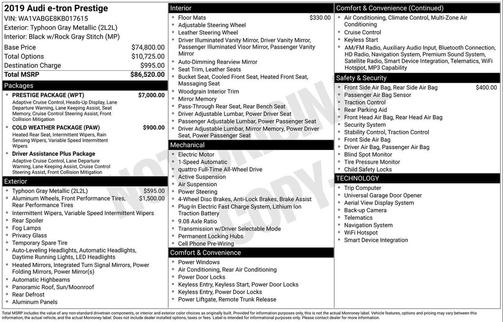 2019 Audi e-tron Premium Plus