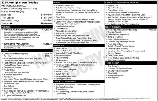 2024 Audi Q8 e-tron Prestige