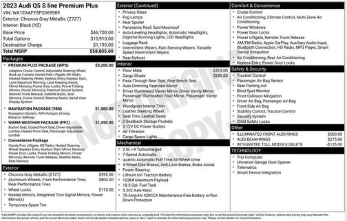 2023 Audi Q5 45 S line Premium Plus