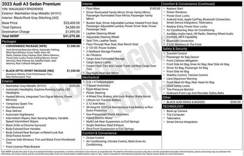 2023 Audi A3 Premium