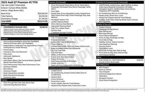 2023 Audi Q7 45 Premium