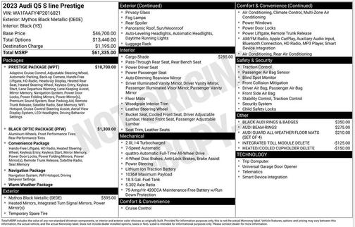 2023 Audi Q5 45 S line Prestige