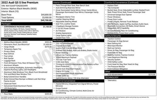 2022 Audi Q5 45 S line Premium