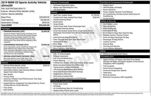 2019 BMW X3 xDrive30i