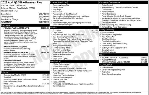 2023 Audi Q5 45 S line Premium Plus
