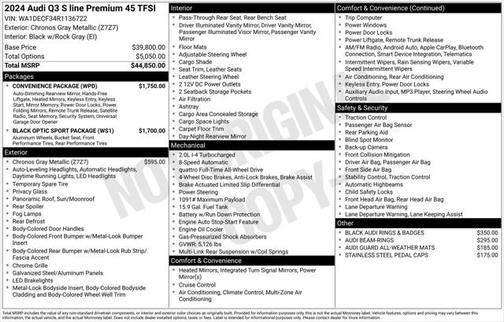 2024 Audi Q3 Premium 45 TFSI S line quattro Tiptronic