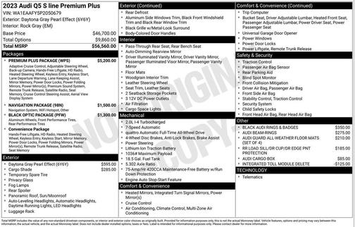 2023 Audi Q5 45 S line Premium Plus