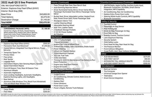 2022 Audi Q5 45 S line Premium