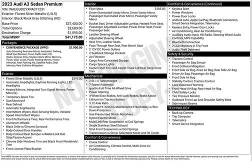 Florett Silver Metallic 2023 Audi A3 Premium