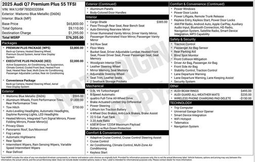 2025 Audi Q7 55 Premium Plus
