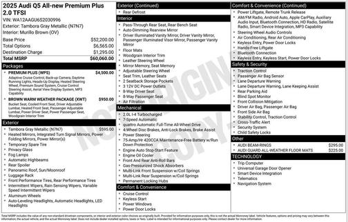 Gray Metallic 2025 Audi Q5 Premium Plus TFSI quattro S tronic