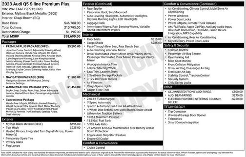 2023 Audi Q5 45 S line Premium Plus