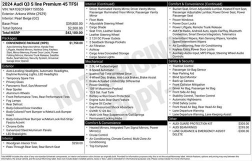 2024 Audi Q3 Premium 45 TFSI S line quattro Tiptronic