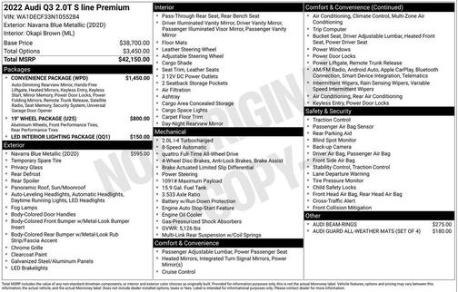 2022 Audi Q3 45 S line Premium