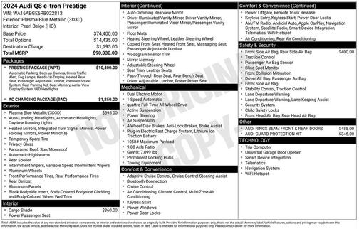 2024 Audi Q8 e-tron Prestige