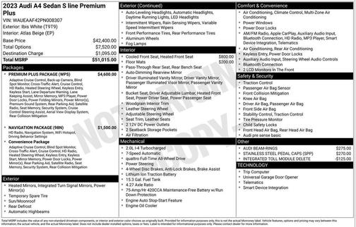 2023 Audi A4 45 S line Premium Plus