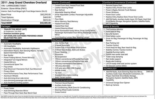 2011 Jeep Grand Cherokee Overland