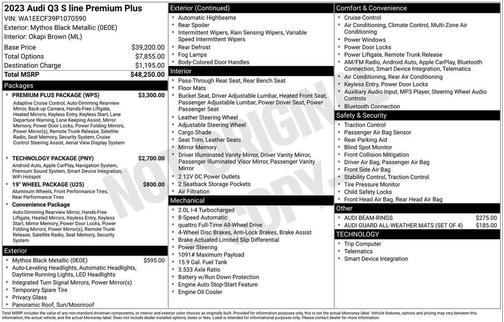 2023 Audi Q3 45 S line Premium Plus
