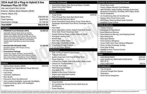 2024 Audi Q5 e 55 S line Premium Plus