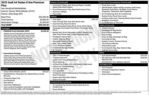 2023 Audi A4 45 S line Premium Plus