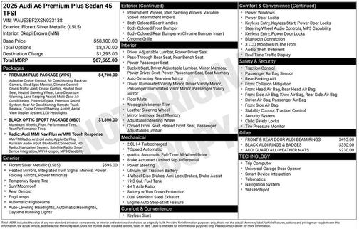 2025 Audi A6 45 Premium Plus