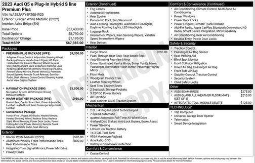 2023 Audi Q5 e 55 S line Premium Plus