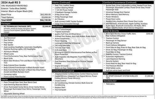 2024 Audi RS 3 TFSI quattro S tronic