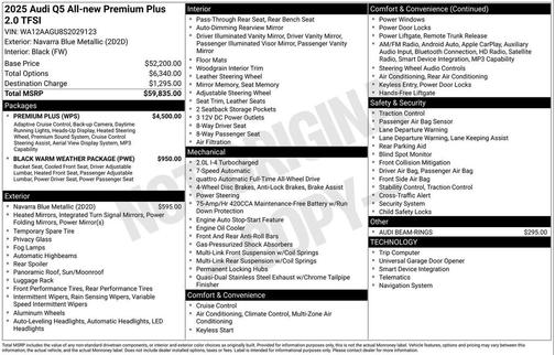 2025 Audi Q5 Premium Plus TFSI quattro S tronic