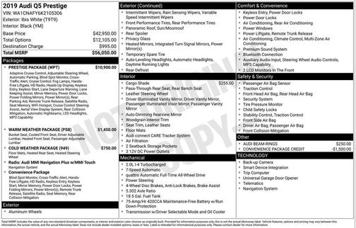 2019 Audi Q5 2.0T Prestige