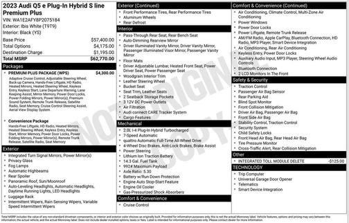 2023 Audi Q5 e 55 S line Premium Plus