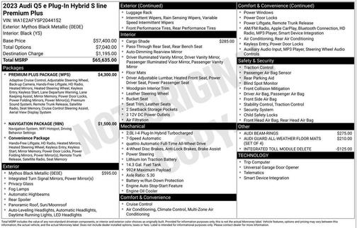 2023 Audi Q5 e 55 S line Premium Plus