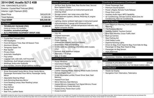 2014 GMC Acadia SLT-2