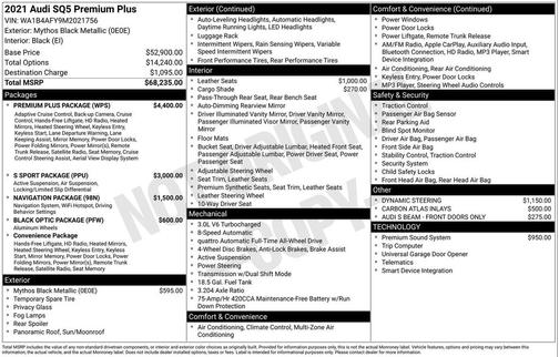 2021 Audi SQ5 3.0T Premium Plus