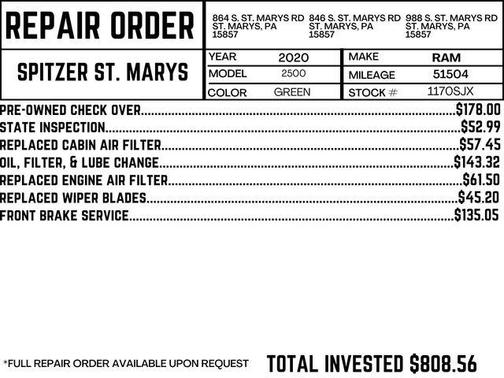 2020 RAM 2500 Laramie Crew Cab 4X4 6'4' Box