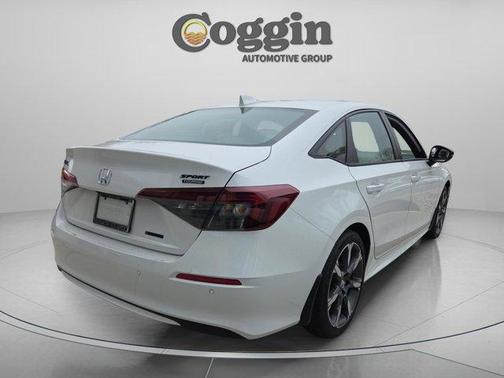 Platinum White Pearl 2026 Honda Civic Hybrid Sport Touring