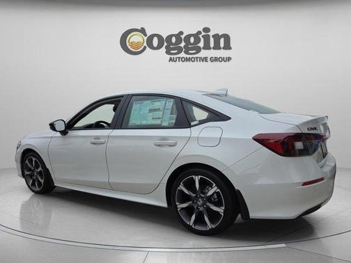 Platinum White Pearl 2026 Honda Civic Hybrid Sport Touring