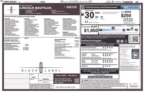 Radiance 2026 Lincoln Nautilus Black Label