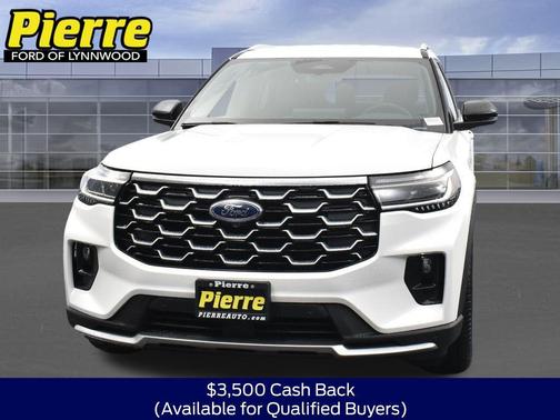 White 2026 Ford Explorer Platinum