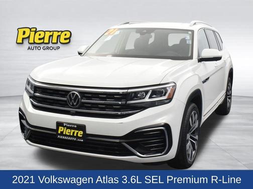 Pure White 2021 Volkswagen Atlas 3.6L SEL Premium