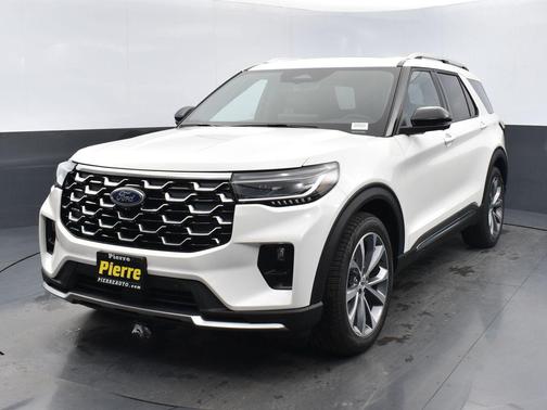 White Metallic 2025 Ford Explorer Platinum