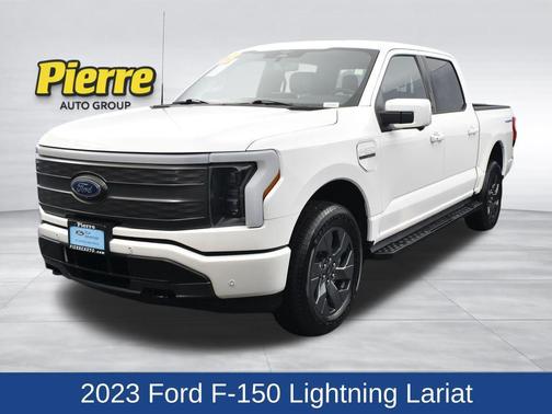 Star White Metallic Tri-Coat 2023 Ford F-150 Lightning LARIAT