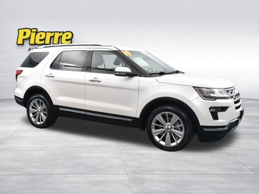 White Platinum Clearcoat Metallic 2019 Ford Explorer Limited